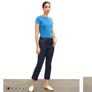 Club monaco denim The Kick Crop, size 25  (small) in Dark Rinse, new with tags